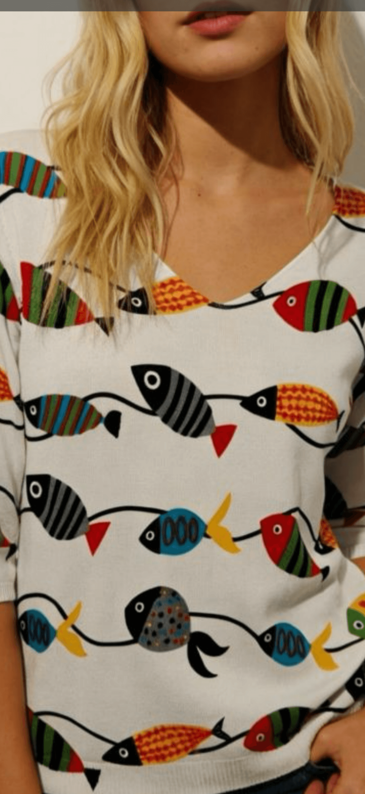T-shirt Blanc « Poisson »