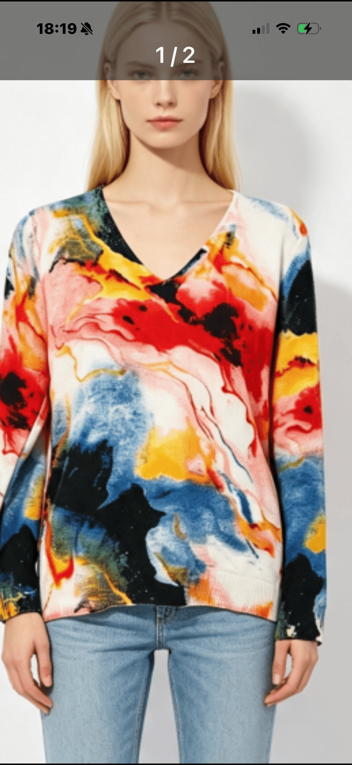 Pull Blanc « Multicolore » 1