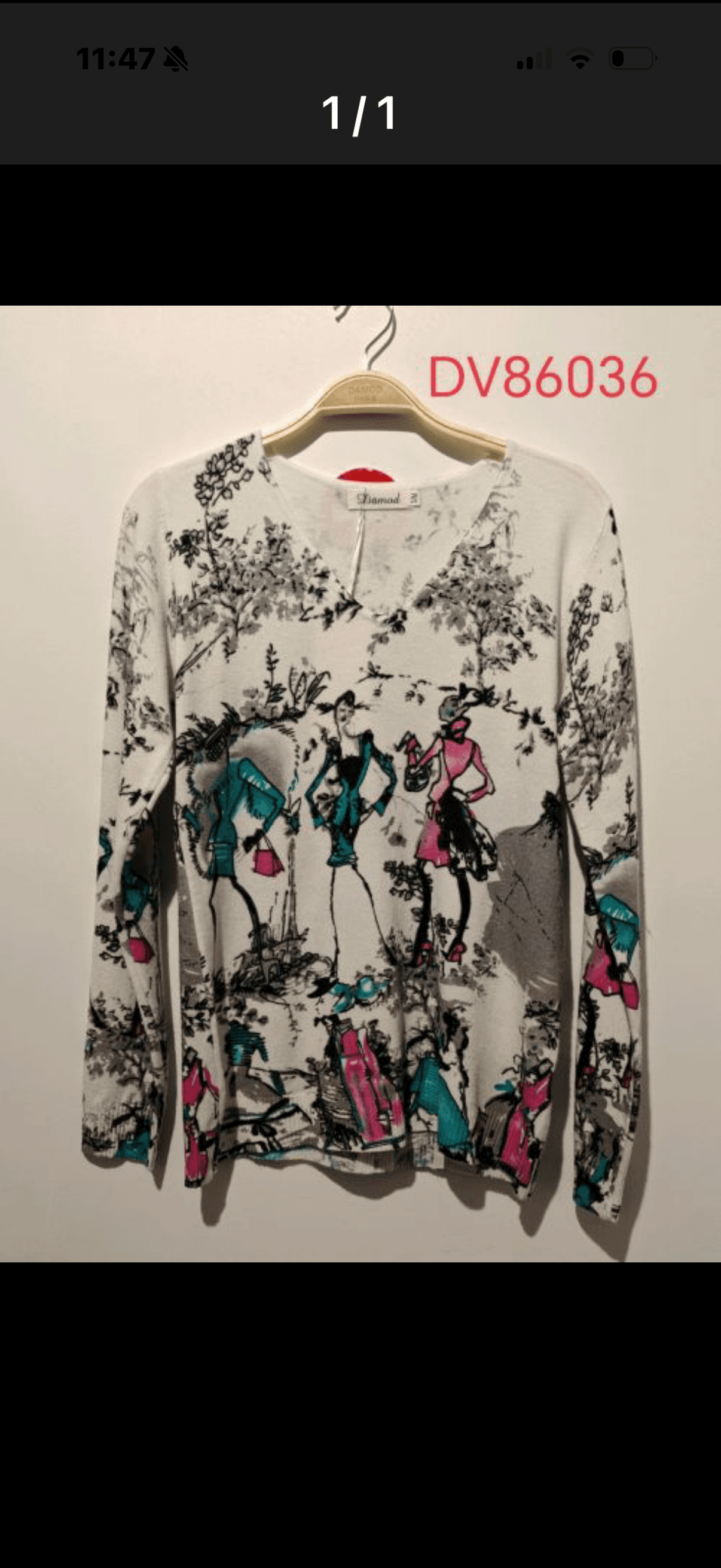 Pull Gris clair « Dames shopping » 1